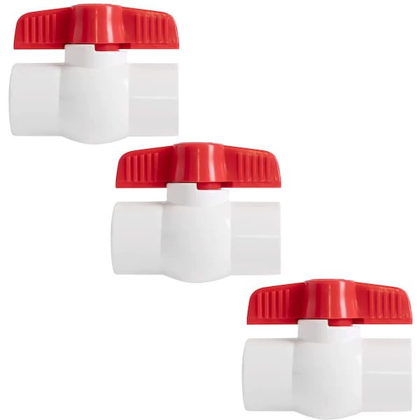 American Built Pro Ball Valve 1 in. Slip x Slip PVC Schedule 40, 3PK BVP100-P3 - main